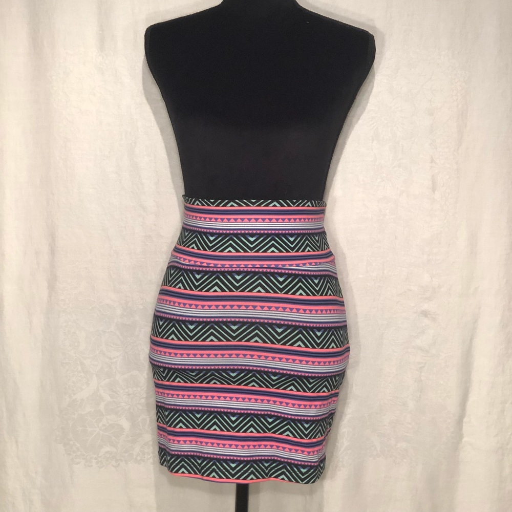 Multi Color Pencil Skirt